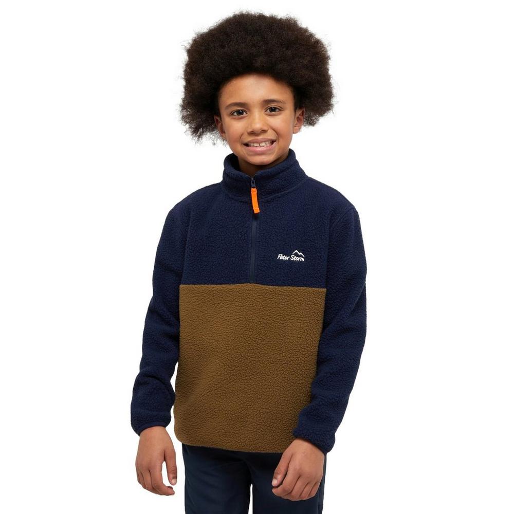 Peter Storm Kids' Snug Borg 1/4 Zip Fleece - Navy