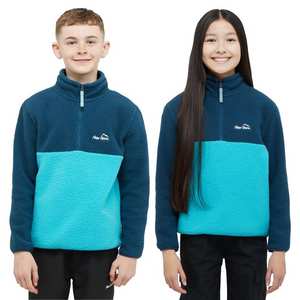 Kids' Snug Borg 1/4 Zip Fleece - Blue