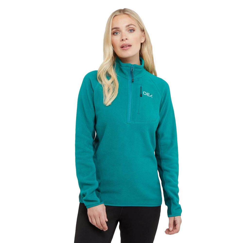 OEX Women's Ardmore 1/2 Zip Fleece - Teal