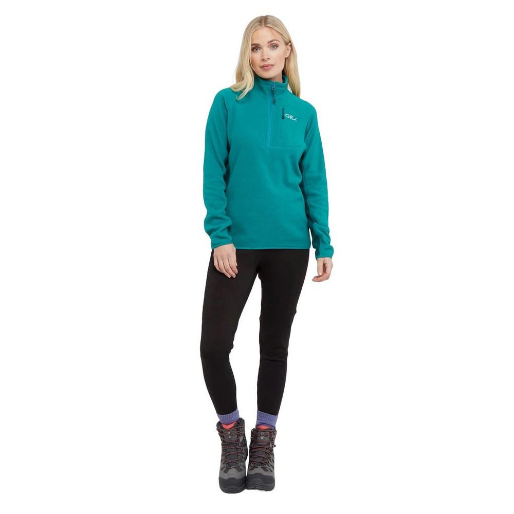 OEX Women's Ardmore 1/2 Zip Fleece - Teal