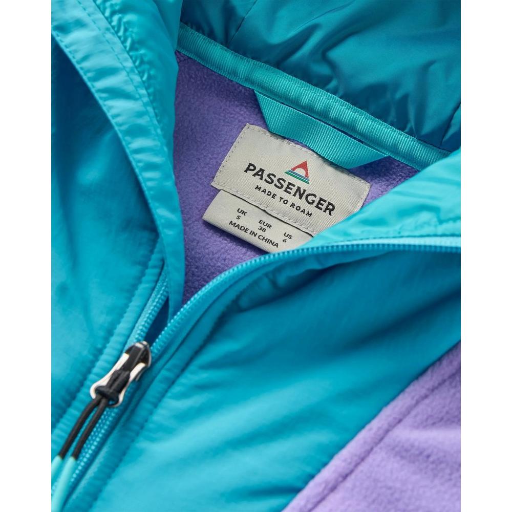 Passenger Women's Alexander 1/2 Zip Hooded Fleece - Purple / Blue
