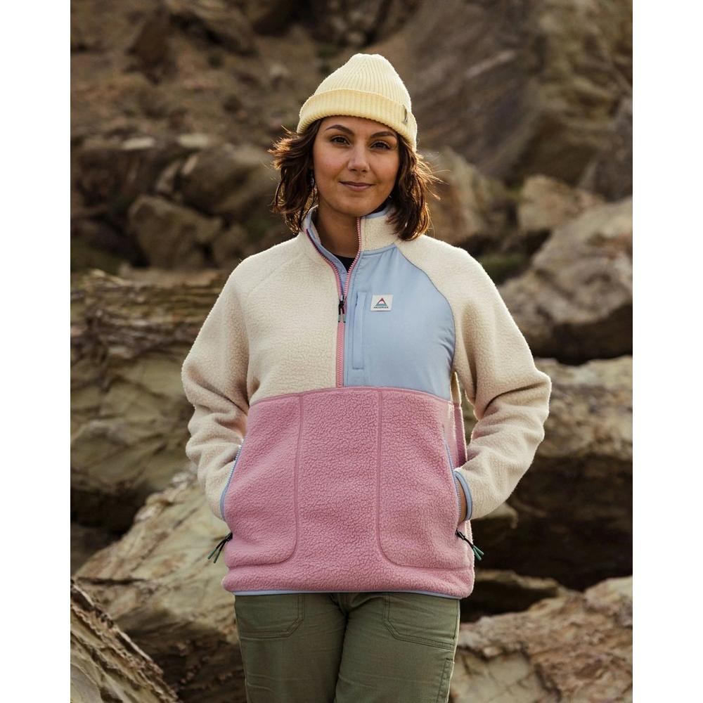 Passenger Women's Home 1/2 Zip Sherpa Fleece - Cream
