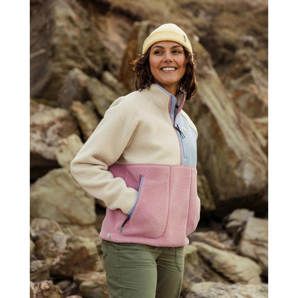 Passenger Women's Home 1/2 Zip Sherpa Fleece - Cream