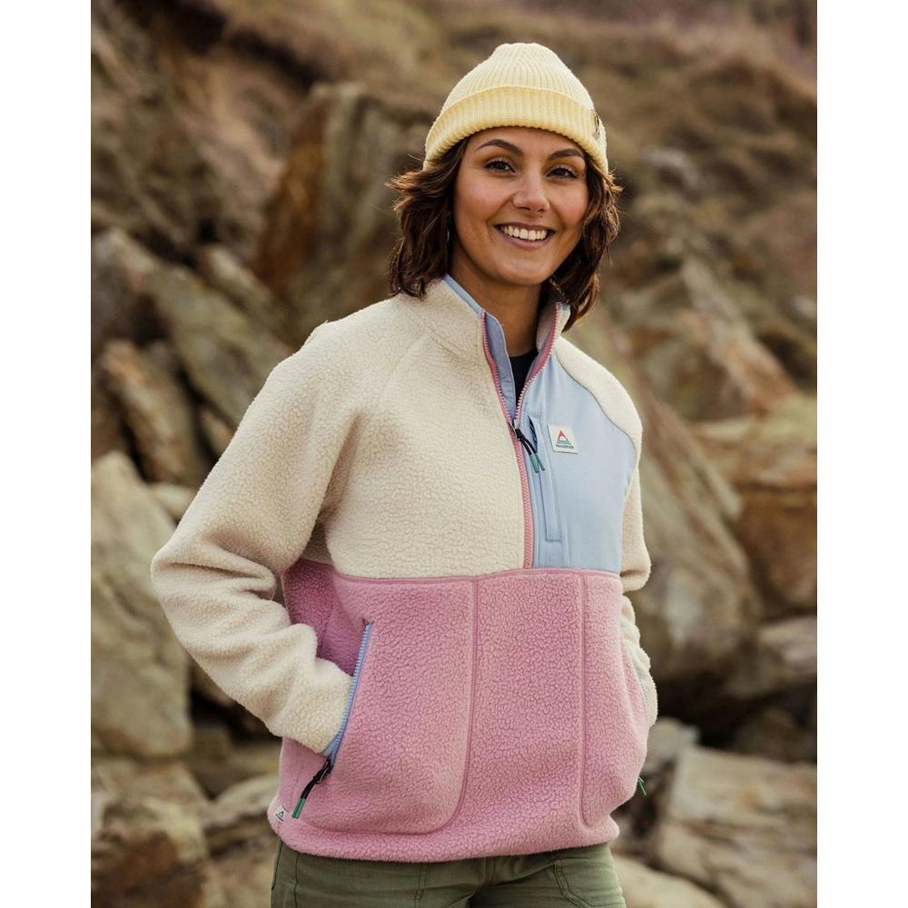 Passenger Women's Home 1/2 Zip Sherpa Fleece - Cream