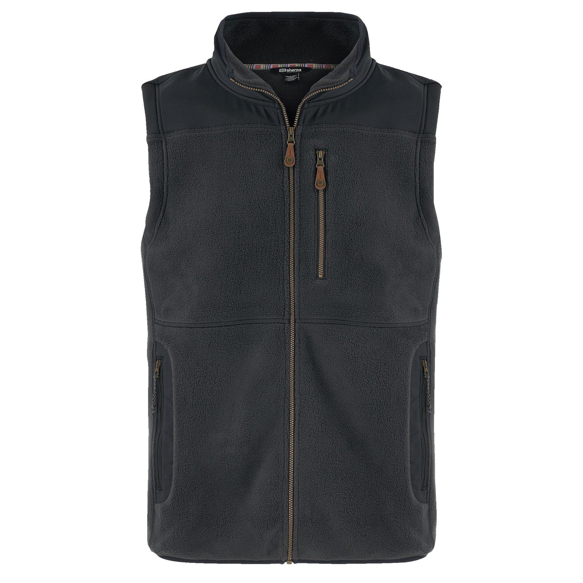 Sherpa Adventure Men's Sanani Eco Fleece Vest - Black | Tiso