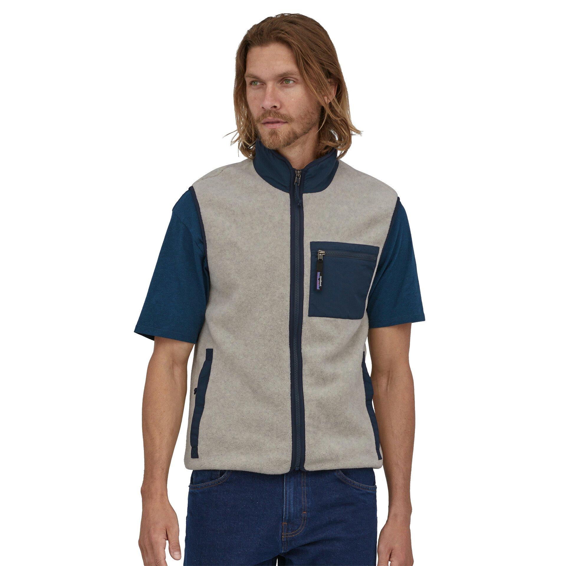 Patagonia grey vest mens on sale