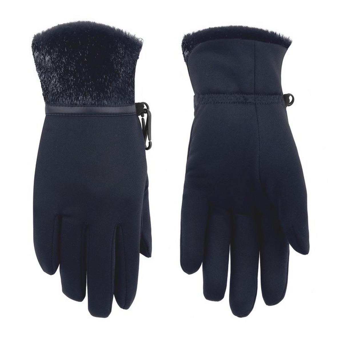 Poivre Blanc Women's Stretch Fleece Glove - Bubbly Gothic Blue