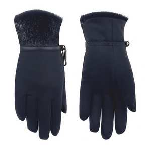 Women's Stretch Fleece Glove - Bubbly Gothic Blue