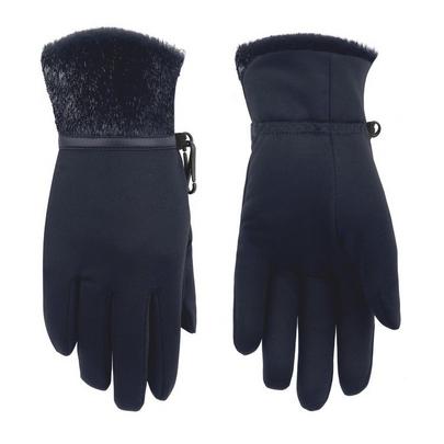 Poivre Blanc Women's Stretch Fleece Glove - Bubbly Gothic Blue