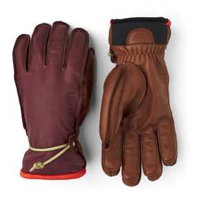 Men's Hestra Wakayama Glove - Bordeaux/Brown