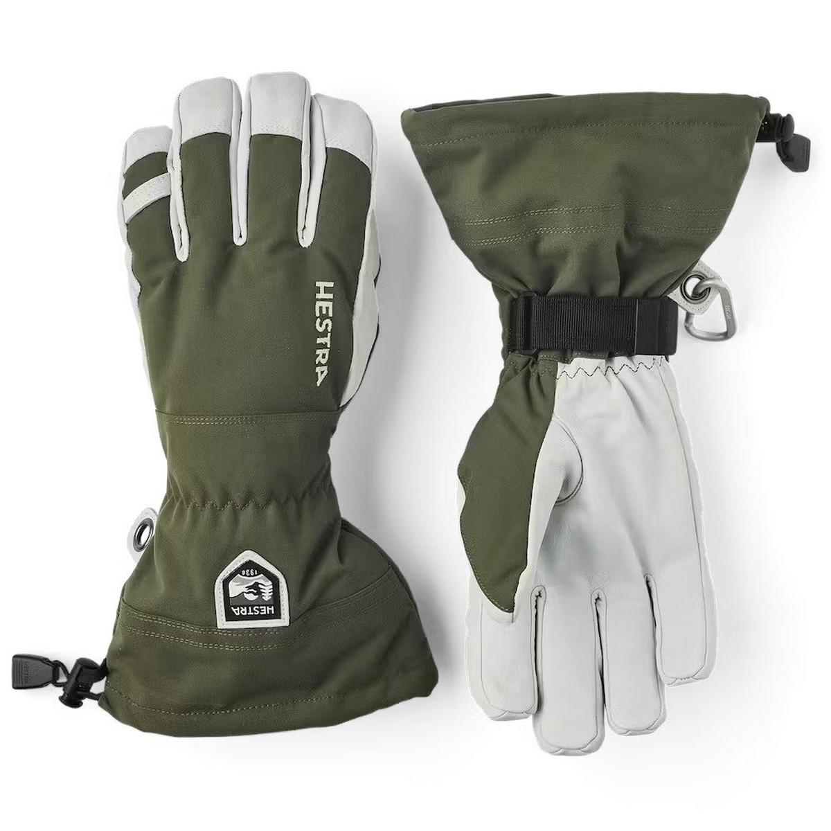 Hestra Men's Army Leather Heli Ski Gloves - Olive