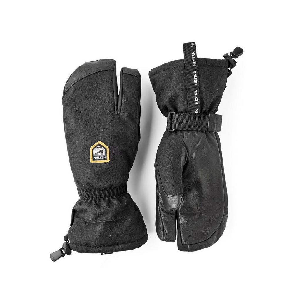 Hestra Men's CZone Mountain 3-Finger Ski Gloves - Black
