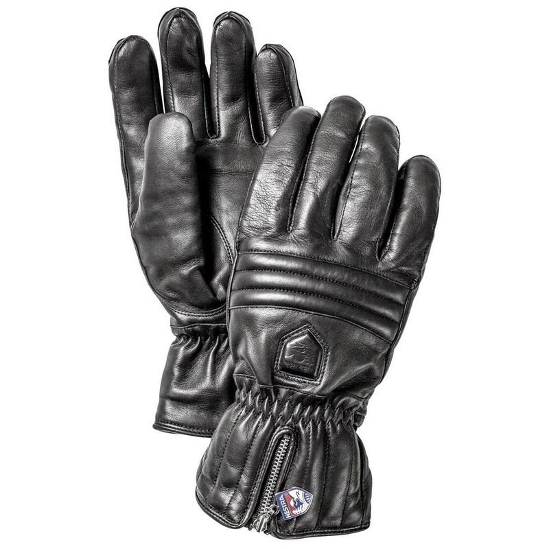 Hestra ヘストラ Leather Swisswool Classic Mitten　レザー　スイスウール　クラシック　ミトン　8 Red Leather Swisswool Classic Mitt - Black | Hestra Gloves