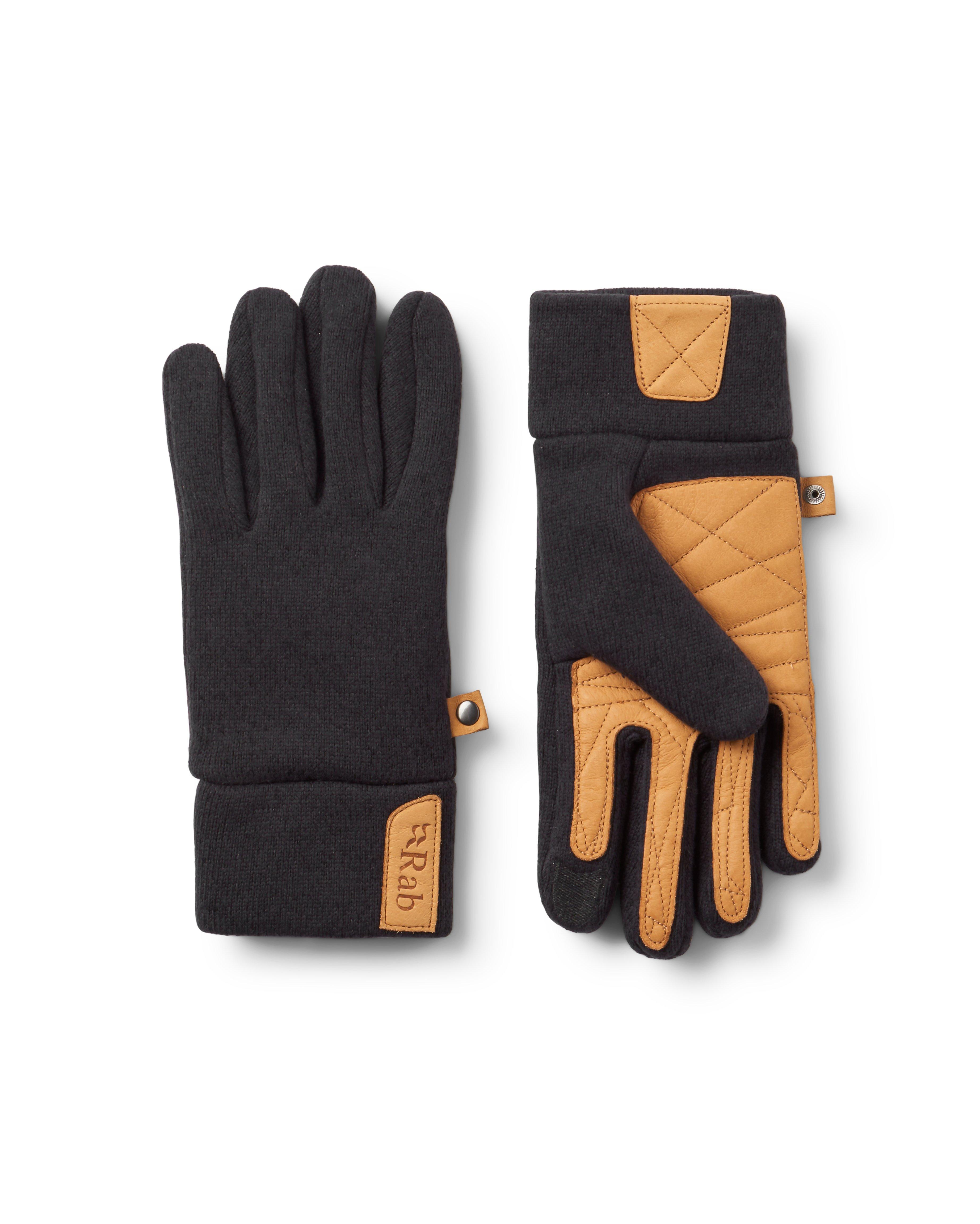 Rab Men's Black Ridge Gloves - Gloves Fleece/Leather Large