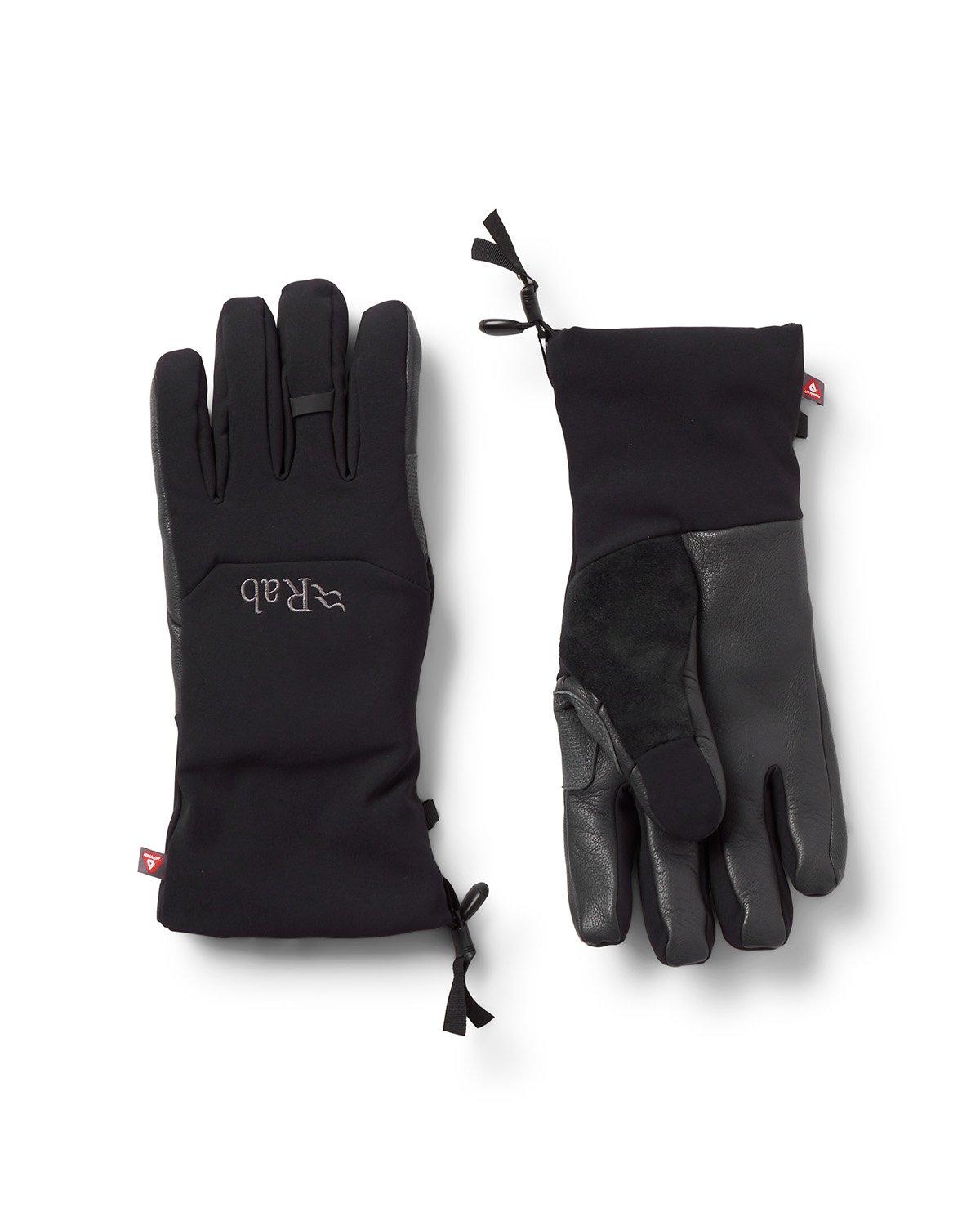 Rab Unisex Black Baltoro Gloves - Gloves Leather/Gold Extra Large