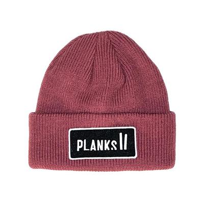 Planks Badge Beanie - Clay Red