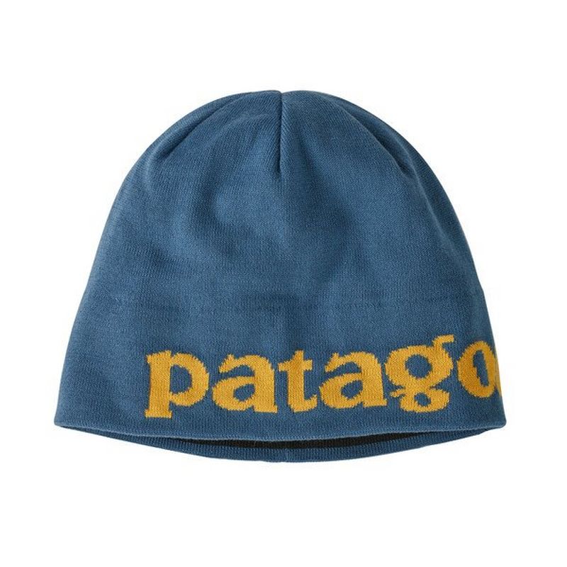 Beanie Hat Logo Wavy Blue
