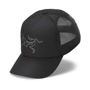 Unisex Bird Trucker Curved Hat - Black
