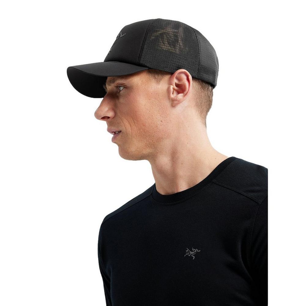 Arc'teryx Unisex Bird Trucker Curved Hat - Black | George Fisher