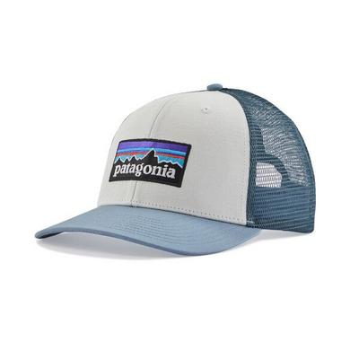 Patagonia P6 Logo Trucker Hat - White/Plume Grey