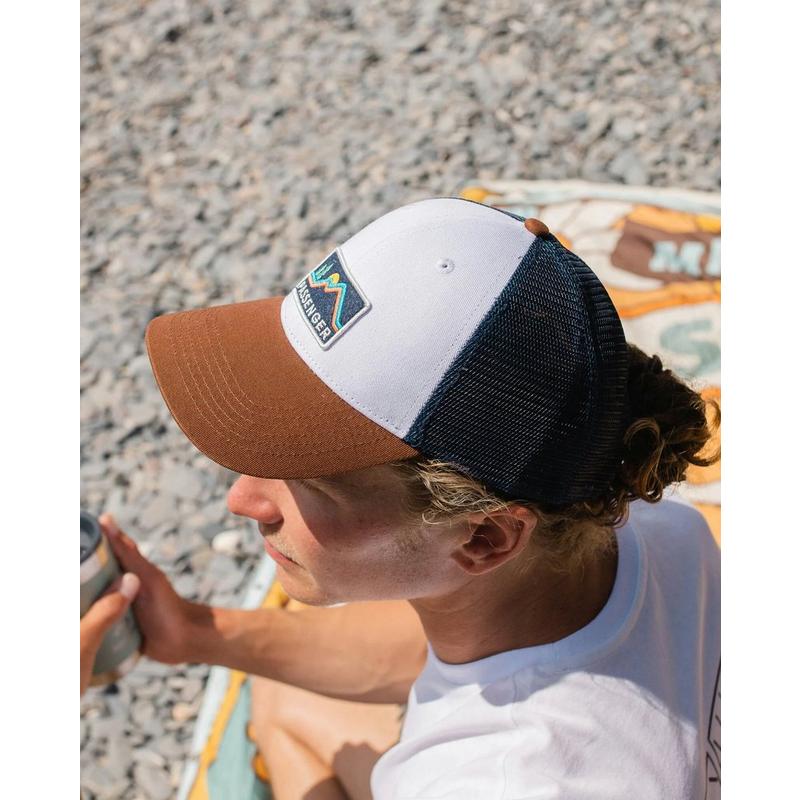 Unisex Made To Roam Snapback Cap - Navy / Orange