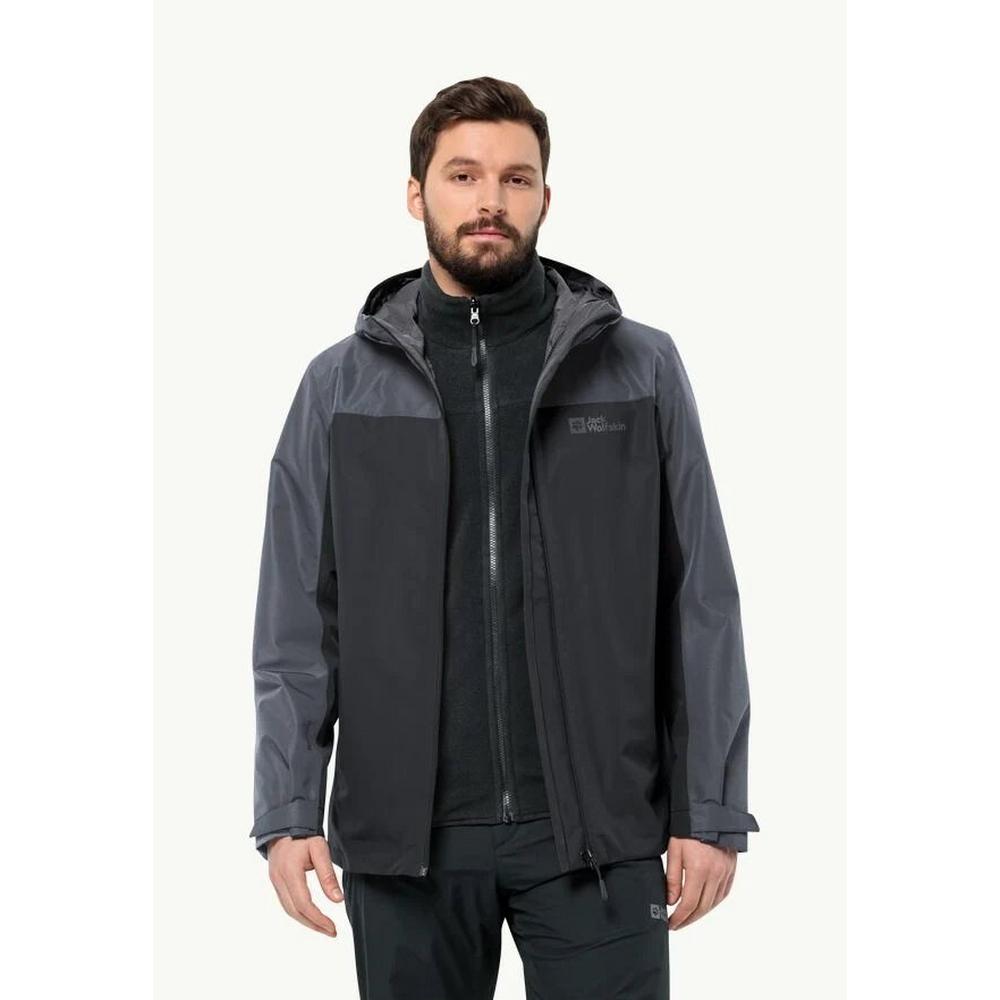 Jack Wolfskin Men's Taubenberg 3 in 1 Jacket - Black