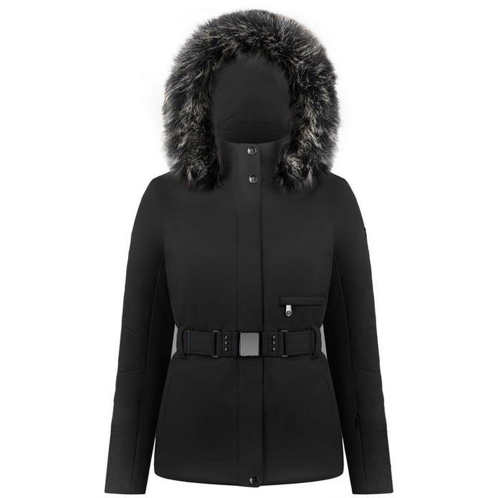 Poivre Blanc Women's Poivre Blanc Stretch Belted Ski Jacket - Black