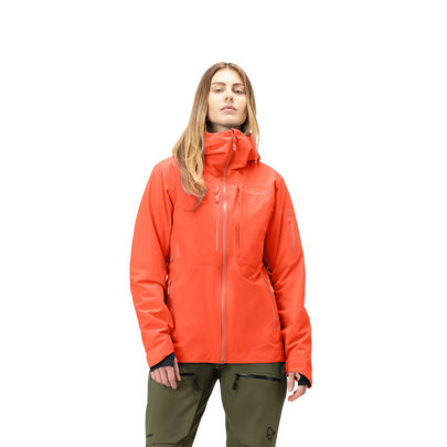 Norrona Women's Lofoten GTX Insulated Jacket - Orange Alert