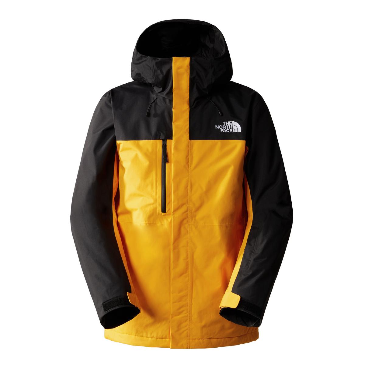 North face jacket yellow black best sale