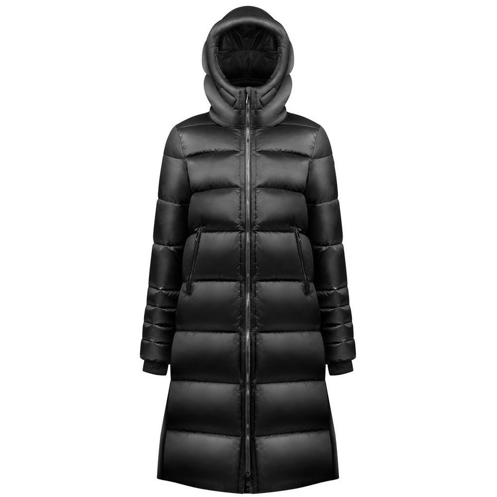 Poivre Blanc Women's Longline Synthetic Down Jacket - Black