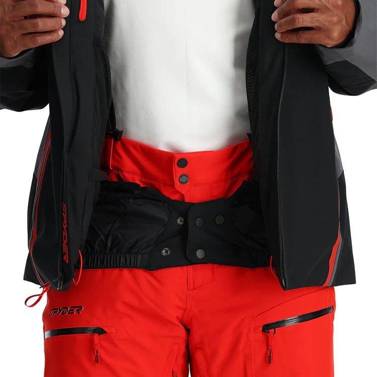 Spyder jacket black hot sale and red