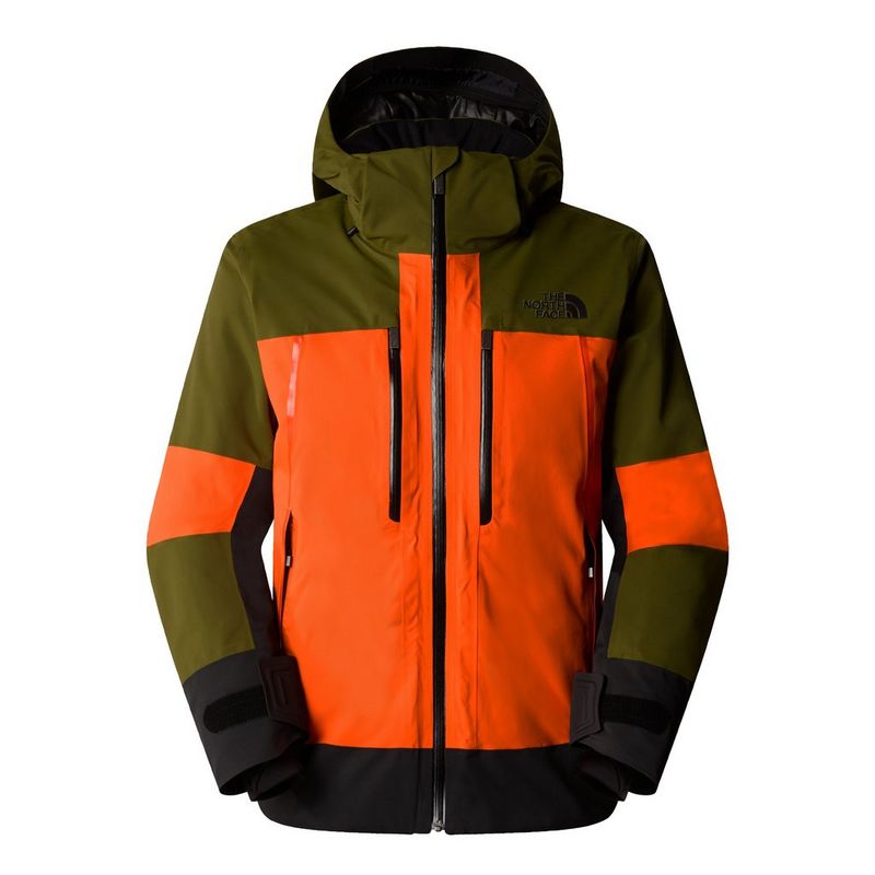 The North Face Men s Snowsquall Ski Jacket Orange Green Tiso