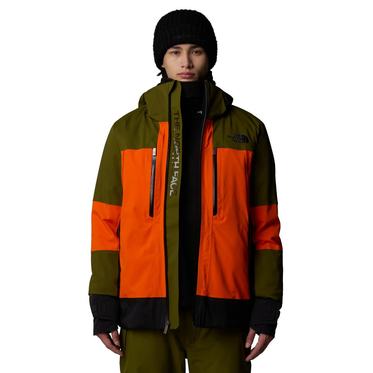 The North Face Men's Snowsquall Ski Jacket - Orange / Green | Tiso