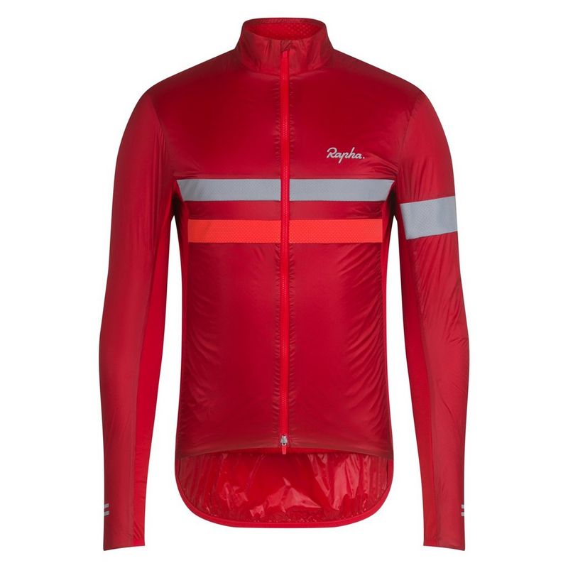 Men s Brevet Insulated Jacket Red Cycling Tiso UK