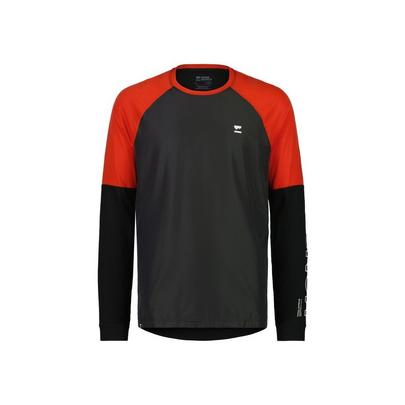 Mons Royale Men's Tarn Merino Shift Wind Jersey - Retro Red / Black