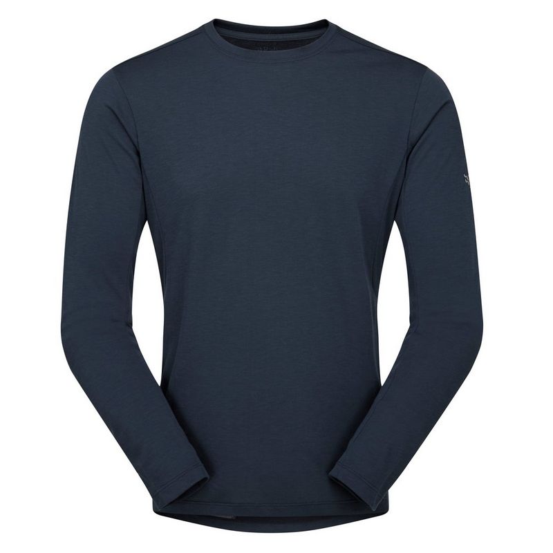 Rab Cinder Men's Crimp Long-Sleeve T-Shirt - Navy | Tiso
