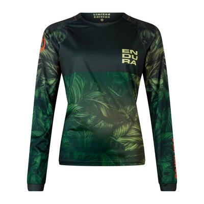 Endura Women's Tropical Long Sleeve T-Shirt - Green / Black