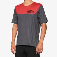  Men's Airmatic Short Sleeve Jersey - Charcoal / Red