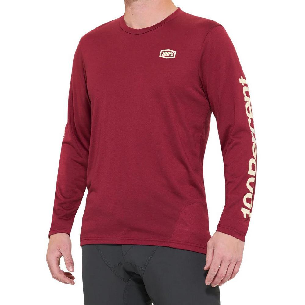 100% Men's Airmatic Long-Sleeve Jersey - Red