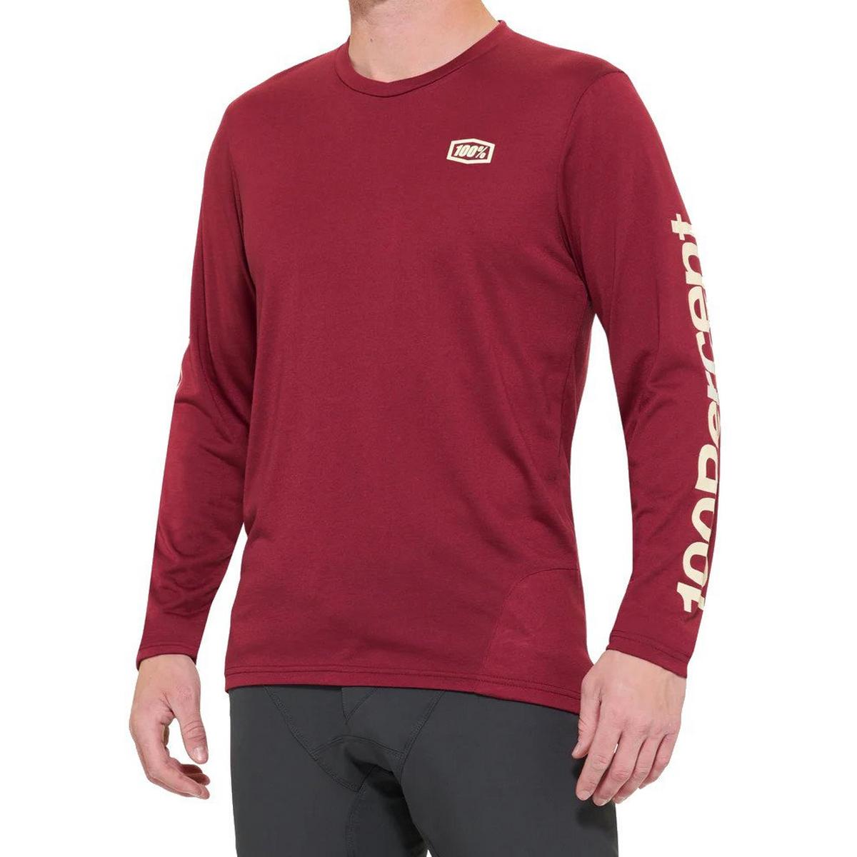 100% Men's Airmatic Long-Sleeve Jersey - Red