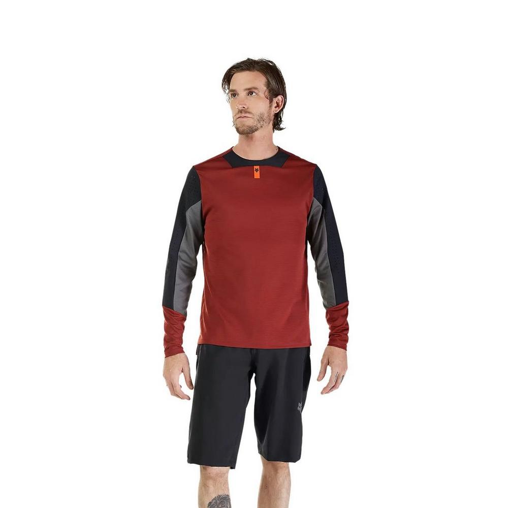 Fox Men's Defend Long-Sleeve Jersey - Red