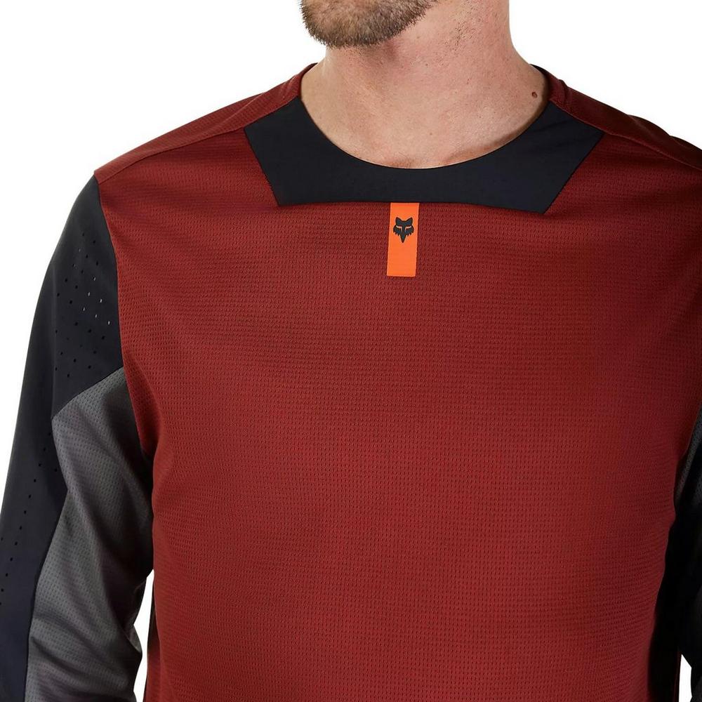 Fox Men's Defend Long-Sleeve Jersey - Red