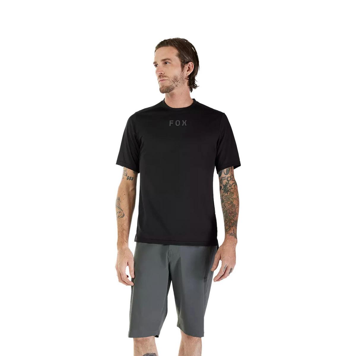 Fox Men's Ranger Wordmark Short-Sleeve Jersey - Black