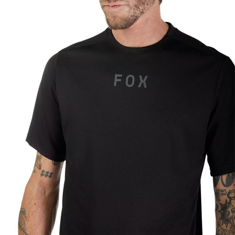 Fox Men's Ranger Wordmark Short-Sleeve Jersey - Black