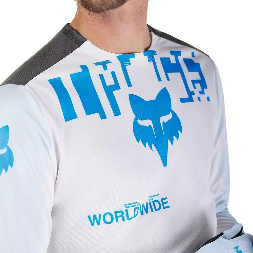 Fox Men's Ranger Digi Image Long-Sleeve Jersey - White
