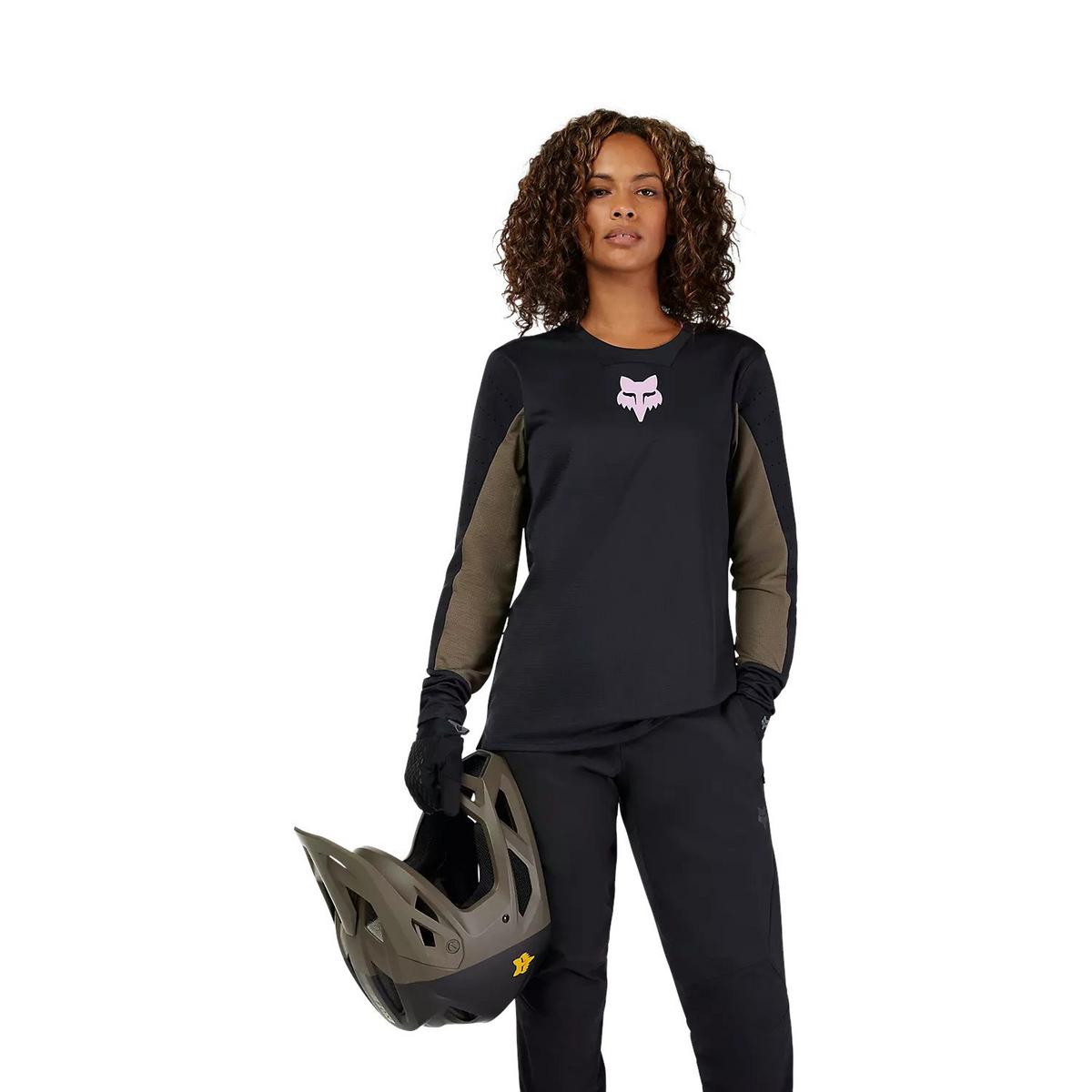 Fox Women's Defend Park Long-Sleeve Jersey - Black