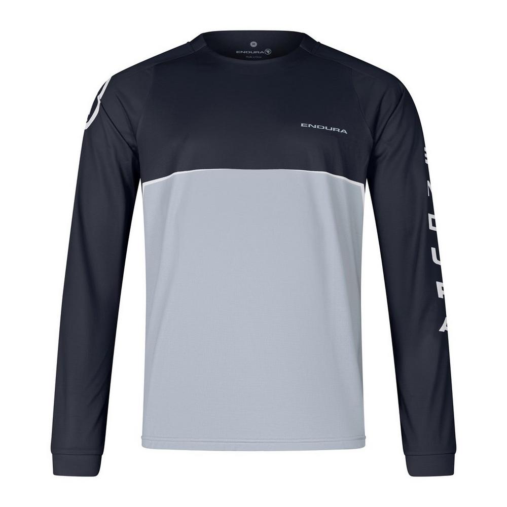 Endura Men's Core Printed Long-Sleeve T-Shirt - Black