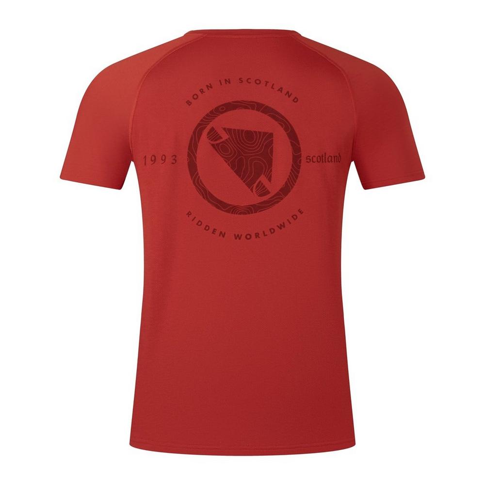 Endura Men's Loop Short-Sleeve Tech T-Shirt - Red