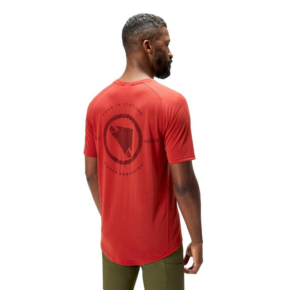Endura Men's Loop Short-Sleeve Tech T-Shirt - Red