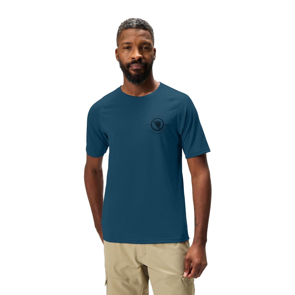 Endura Men's Loop Short-Sleeve Tech T-Shirt - Blue